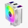 Rampage Octagon C70 CPU aušintuvas su LCD, 120 mm ARGB ventiliatoriumi, AM5/LGA1700, baltas