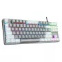 Rampage Snug RGB KRGD Blue mechaninė žaidimų klaviatūra, Tenkeyless, pilkai balta