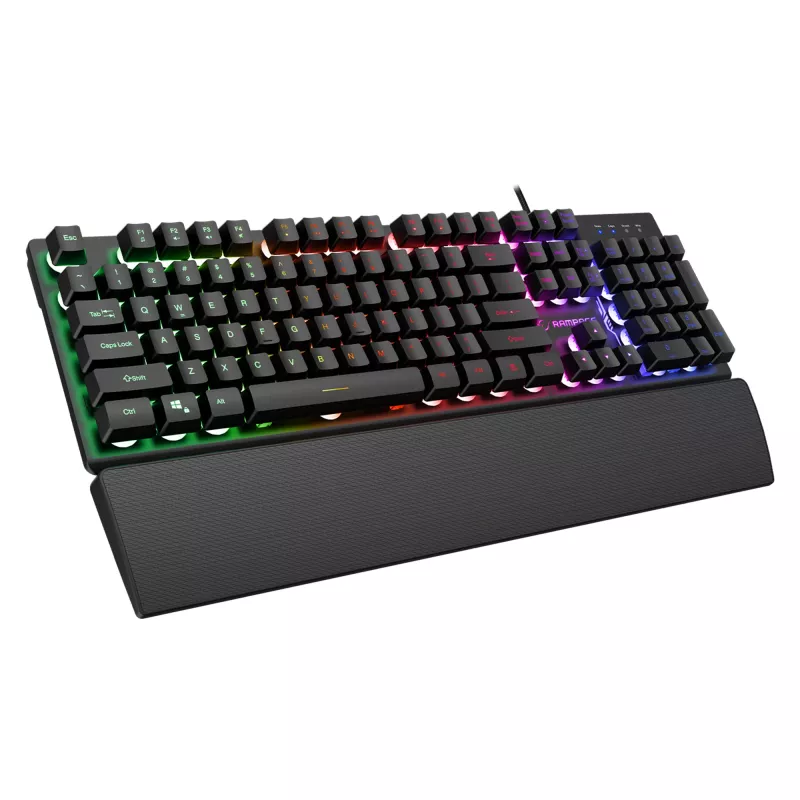 Rampage Fortuna Gaming Keyboard, Mouse & Mouse Pad Set, 12800 DPI, Black