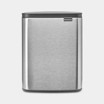 Brabantia BO šiukšlių dėžė 12 litrų matinis plienas, atspari pirštų atspaudams