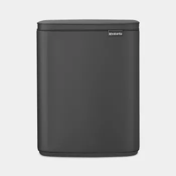 Brabantia BO šiukšlių dėžė 12 litrų matinė begalinė pilka