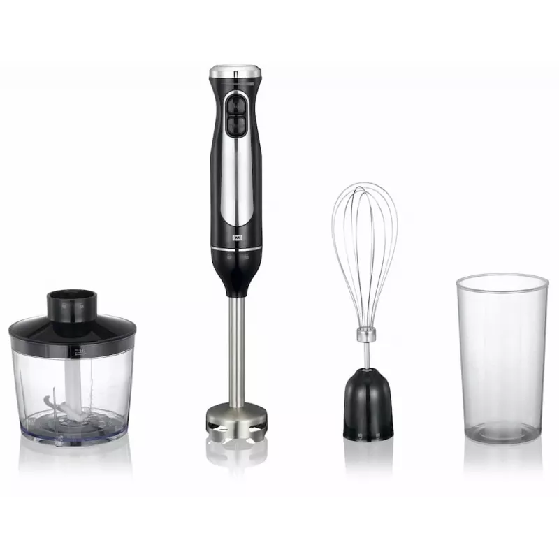 Melissa & Doug Blender Set with Chopper, Whisk, Cup, Black and Stainless Steel (16210069)