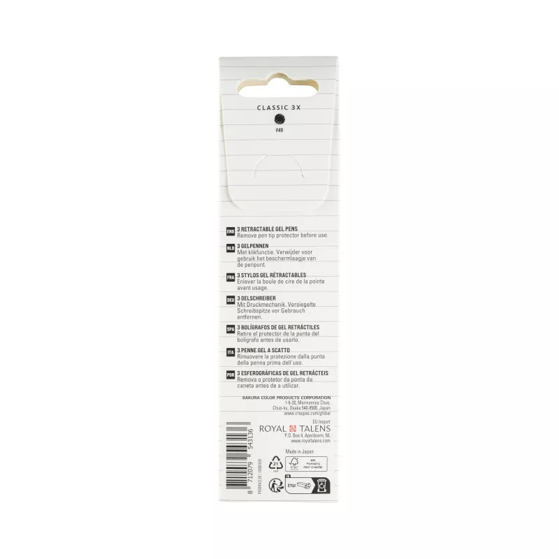 Sakura Gelly Roll Retractable Classic Gel Pen Transparent 0.4 mm Fine Point