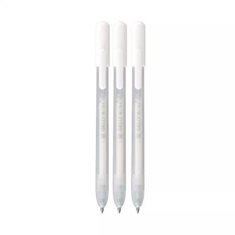 Sakura Gelly Roll Retractable Classic Gel Pen Transparent 0.45 mm White Ink