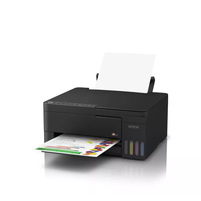Epson EcoTank L3351 Daugiafunkcinis Spausdintuvas - Spalvotas - A4 - Spausdinti, Skenuoti, Kopijuoti - Rašalinis - 33 ppm Juodraštinis - USB, Wi-Fi, Wi-Fi Direct - Juodas