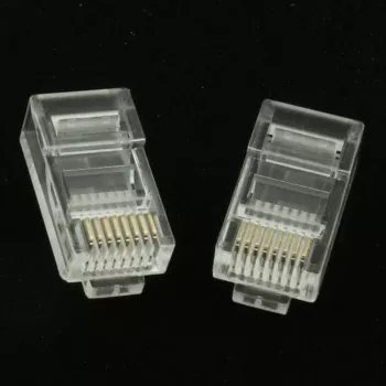 Gembird LC-8P8C-002/50 RJ-45 Kištukas, Skaidrus, Auksuotas, 50 vnt. pakuotė