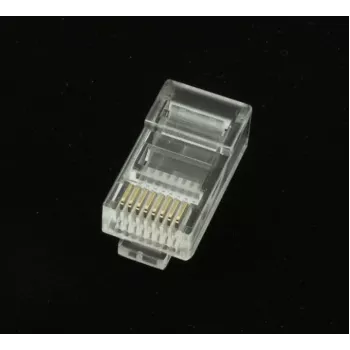 Gembird LC-8P8C-002/50 RJ-45 Kištukas, Skaidrus, Auksuotas, 50 vnt. pakuotė