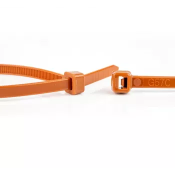 WKK Plastikinis kabelio raištis rudas 300x4.8mm 100 vnt.