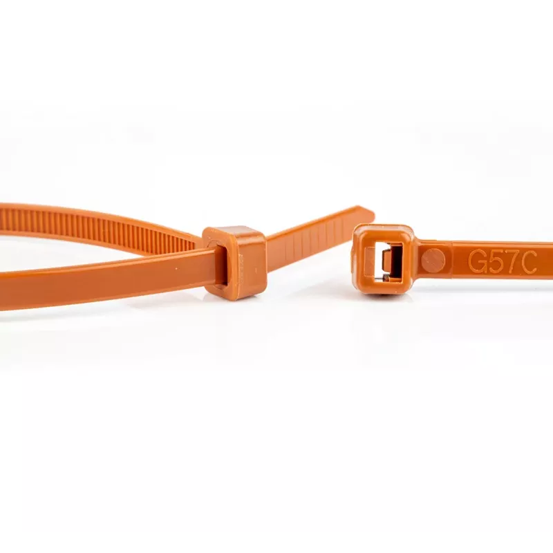 WKK Plastikinis kabelio raištis rudas 300x4.8mm 100 vnt.