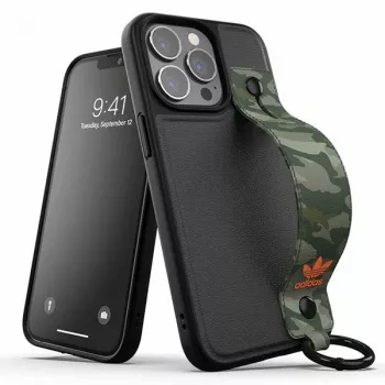 Adidas OR Hand Strap Case, skirta iPhone 13 Pro/13 6.1 inch juoda-žalia