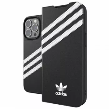 Adidas Originals Booklet Case PU, skirta iPhone 13 Pro / 13 6.1 inch juoda/balta