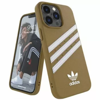 Adidas Originals Moulded PU Case, iPhone 13 Pro Max 6.7 inch Beige-Gold