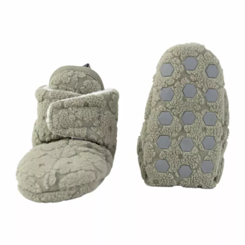 Lodger Polar Fleece Baby Slipper Booties, Sage Green (Elm), 6-12 Mėn.
