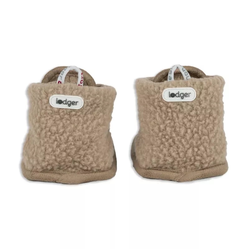 Lodger Teddy Fleece Beige Baby Booties 3-6 Months