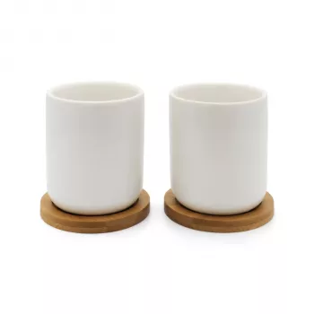 Bredemeijer Duet 1x2 Tea Mug Set 200ml su bambuko padėkliukais 142013