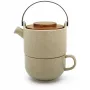 Bredemeijer Tea-for-One Umea Beige / Acacia Lid 142024