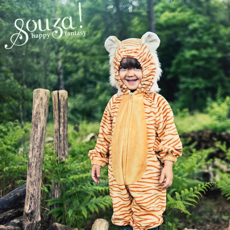 Souza! Timmy the Tiger Kigurumi Costume Jumpsuit for Kids 5-7 Years