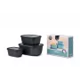 Mepal Cirqula Multi Bowl Set 3-Piece, Nordic Black