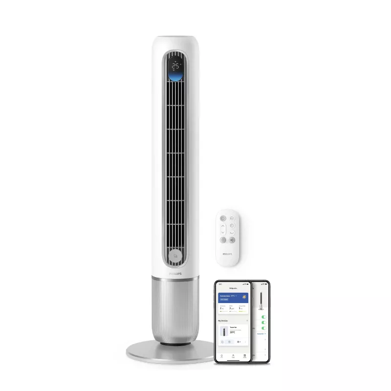 Philips CX7550/00 7000 Series Tower Fan su programėle, baltas