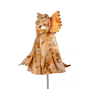 Souza! Dilophosaurus Dinosaur Cape Costume with Hood Mask for Children 4-7 Years