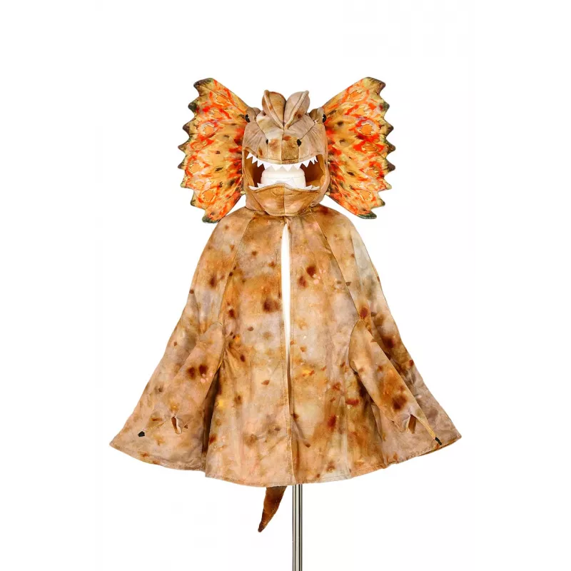 Souza! Dilophosaurus Dinosaur Cape Costume with Hood Mask for Children 4-7 Years