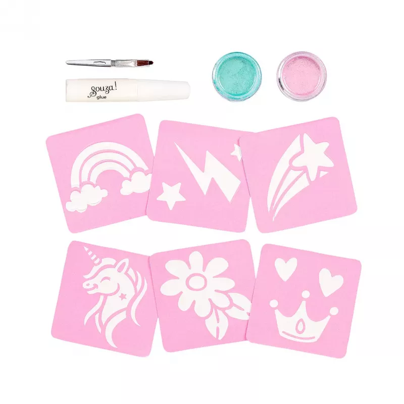 Souza! Unicorn Glitter Temporary Tattoos 12 vnt.