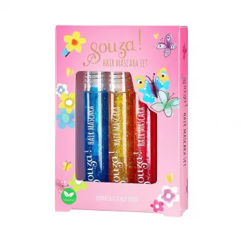 Souza! Glitter Hair Mascara for Children Set of 3 Colors