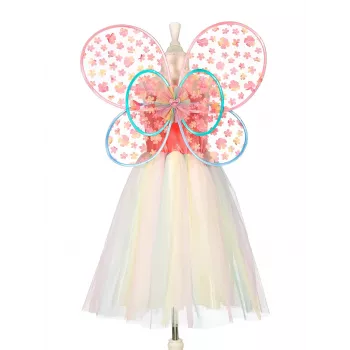 Souza! Fairy Butterfly Costume Dress with Wings Flora 3-4 Years