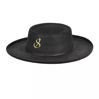 Souza! Vega Musketeer Hat - Black with Red Feather and Gold Trim