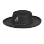 Souza! Vega Musketeer Hat - Black with Red Feather and Gold Trim