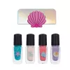Souza! Mermaid Nail Polish Set for Children - 4 Water-Based Peel-Off Nail Polishes (Pink, Purple, Blue, Glitter)