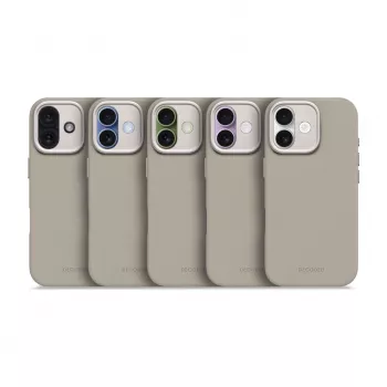 Decoded AntiMicrobial Silicone Back Cover, skirta iPhone 17, MagSafe suderinamas, Soft Taupe