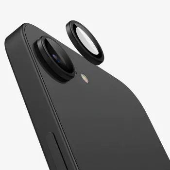 Spigen Optik Pro Glas.tR EZ Fit Camera Protector 2-Pack iPhone 16E/17E Juoda