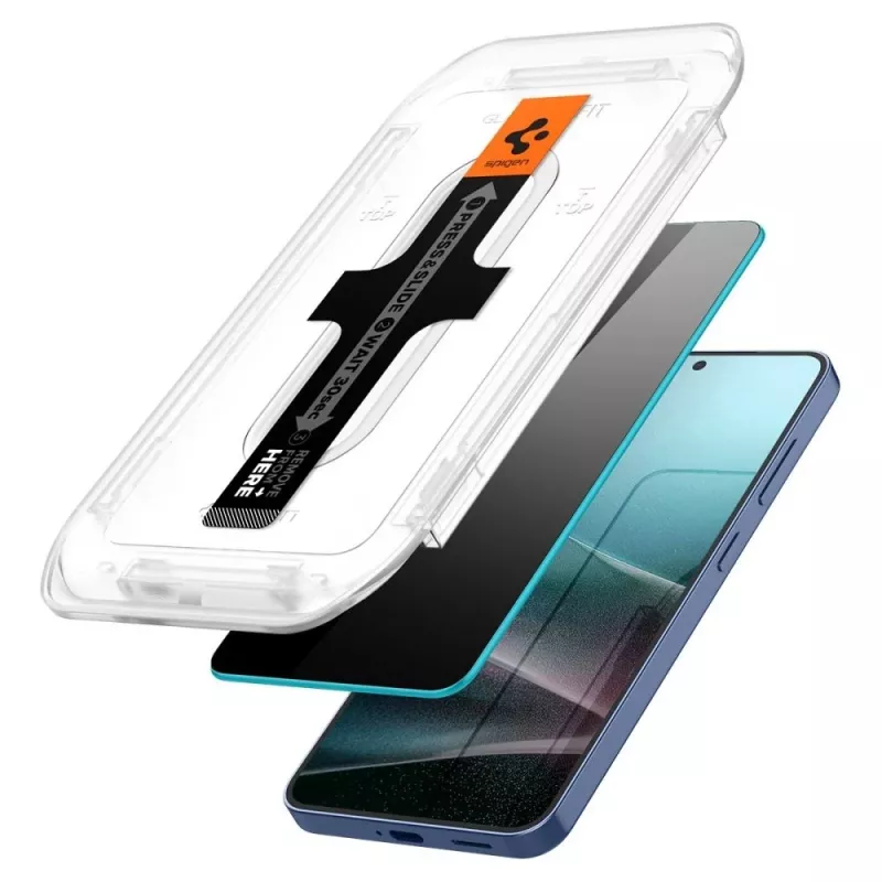 Privatumo grūdintas stiklas Spigen Glas.TR EZFIT HD Privacy, skirtas Samsung Galaxy S24+, 2 vnt.