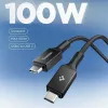 Spigen EB10010CC Essential USB-C į USB-C laidas 100W 1m Juodas