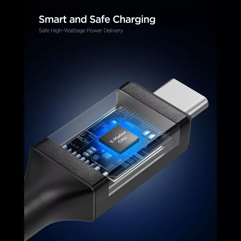 Spigen EB10010CC Essential USB-C į USB-C laidas 100W 1m Juodas