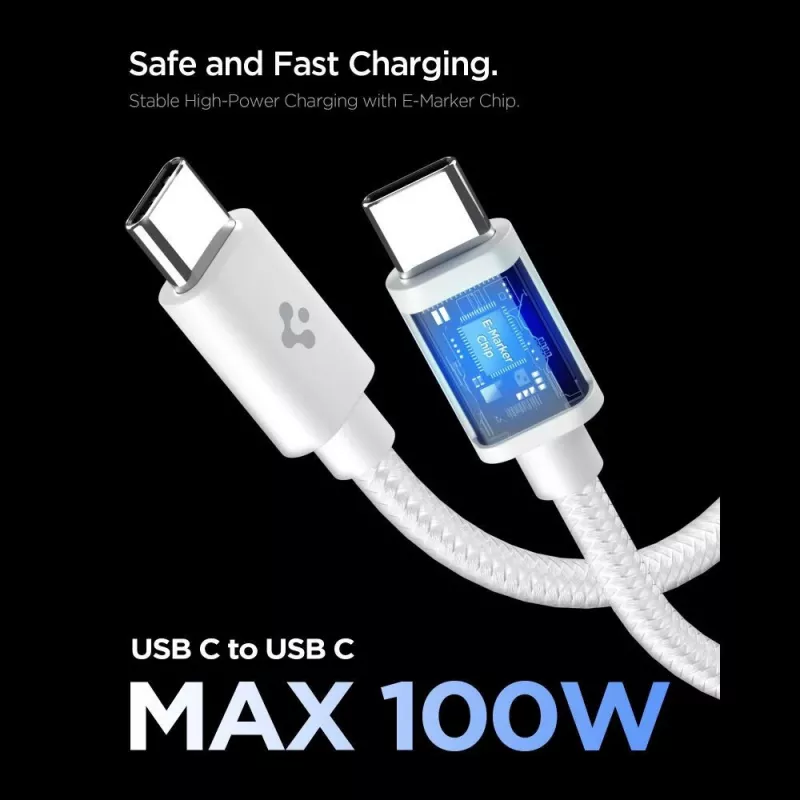 SPIGEN EE451EU Essential 1-Port Network Charger 45W + USB-C Cable White