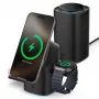 SPIGEN EF223MS Essential 3-in-1 Rotary Magnetic MagSafe Wireless Charger 15W Qi2 Black