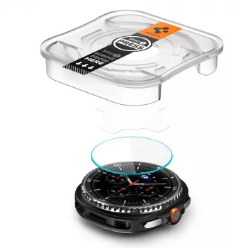 Spigen GLAS.tR EZ Fit grūdinto stiklo ekrano apsauga Samsung Galaxy Watch 8 Classic (46 mm), 2 vnt., skaidri (AGL09877)