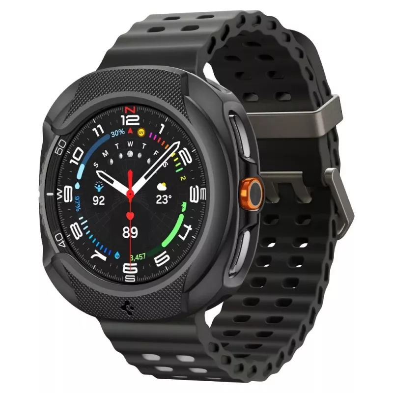 Spigen Liquid Air dėklas Samsung Galaxy Watch 8 Classic (46 mm), matinės juodos spalvos (ACS09841)