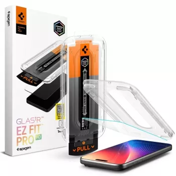 Spigen GLAS.TR EZ Fit Pro Grūdinto stiklo apsauga ekranui, skirta Apple iPhone 16 Pro Max / 17 Pro Max, permatoma, 2 vnt.