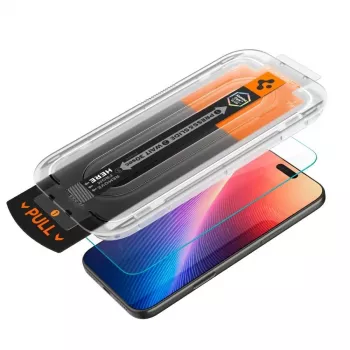 Spigen GLAS.TR EZ Fit Pro Grūdinto stiklo apsauga ekranui, skirta Apple iPhone 16 Pro Max / 17 Pro Max, permatoma, 2 vnt.