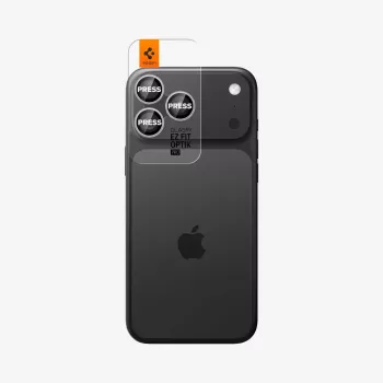 Spigen Optik Pro Glas.tR EZ Fit Camera Protector 2-Pack, iPhone 14 Pro / Max, 15 Pro / Max, 16 Pro / Max, 17 Pro / Max - sidabrinis