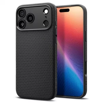 Spigen Liquid Air iPhone 17 Pro Dėklas Matinė Juoda