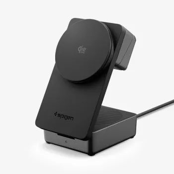 SPIGEN EF323MQ Essential 3-in-1 Magnetic MagSafe Wireless Charger 25W Qi2 Black