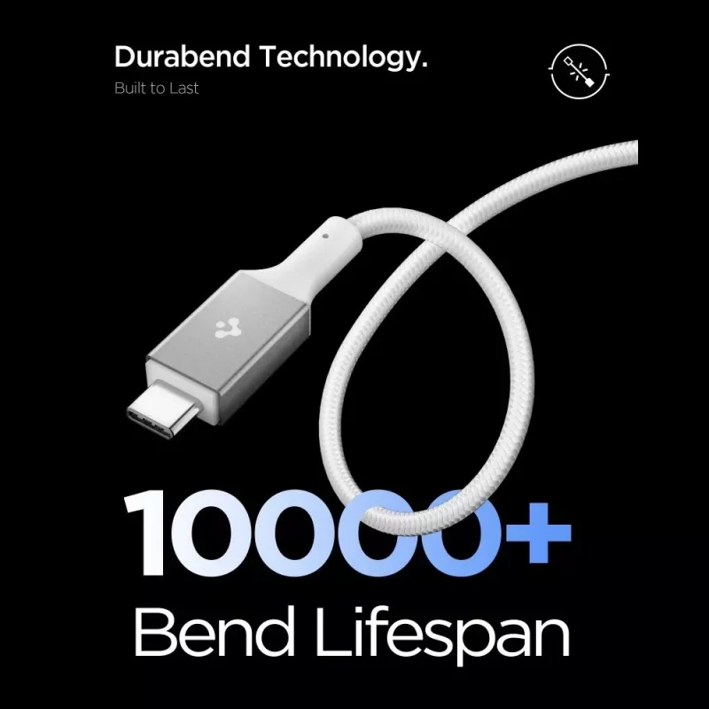 SPIGEN EB10015CC Essential USB-C to USB-C laidas 100W 150cm Baltas