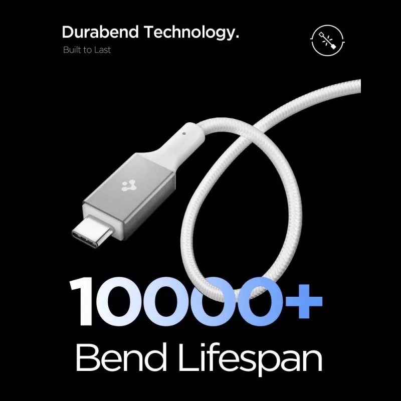 SPIGEN EB24015CC Essential Type-C laidas 240W 150cm Baltas