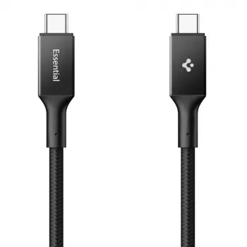 SPIGEN EB24015CC Essential USB-C to USB-C laidas 240W 150cm juodas