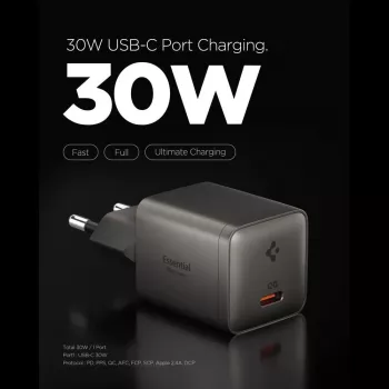 SPIGEN EE301EU-GAN ESSENTIAL 1-PORT NETWORK CHARGER 30W GUNMETAL