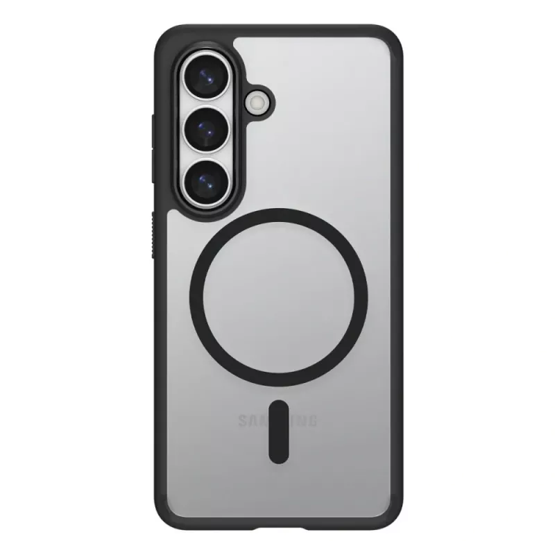 Spigen Ultra Hybrid Mag MagSafe dėklas, skirtas Samsung Galaxy S26+, permatomas/juodas